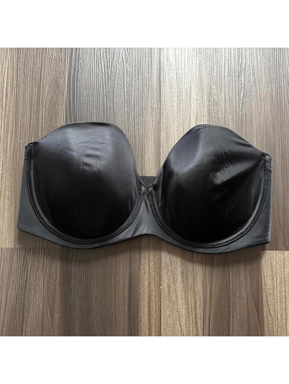 Savage x Fenty Bra Women's 38DD Black Strapless Padded Gripping